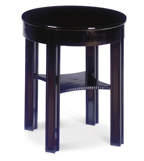 AN EBONIZED SINGLE-DRAWER SIDE TABLE,