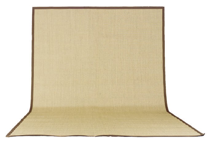 TWO SISAL CARPETS,