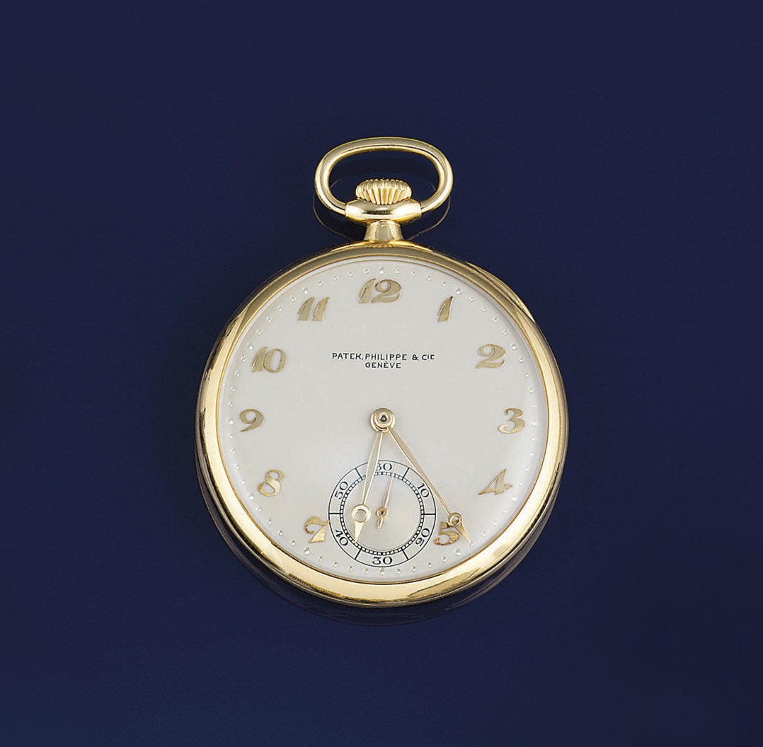 A keyless openface pocket watch, by Patek Philippe