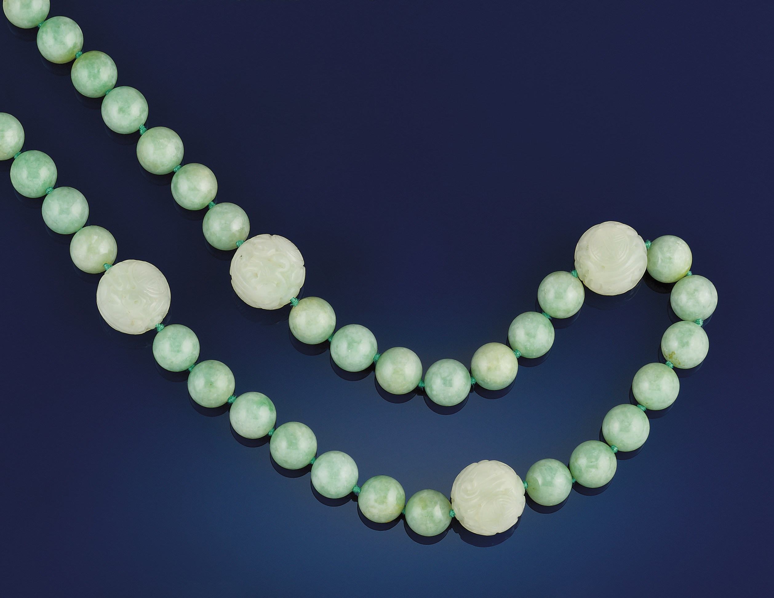A jadeite necklace