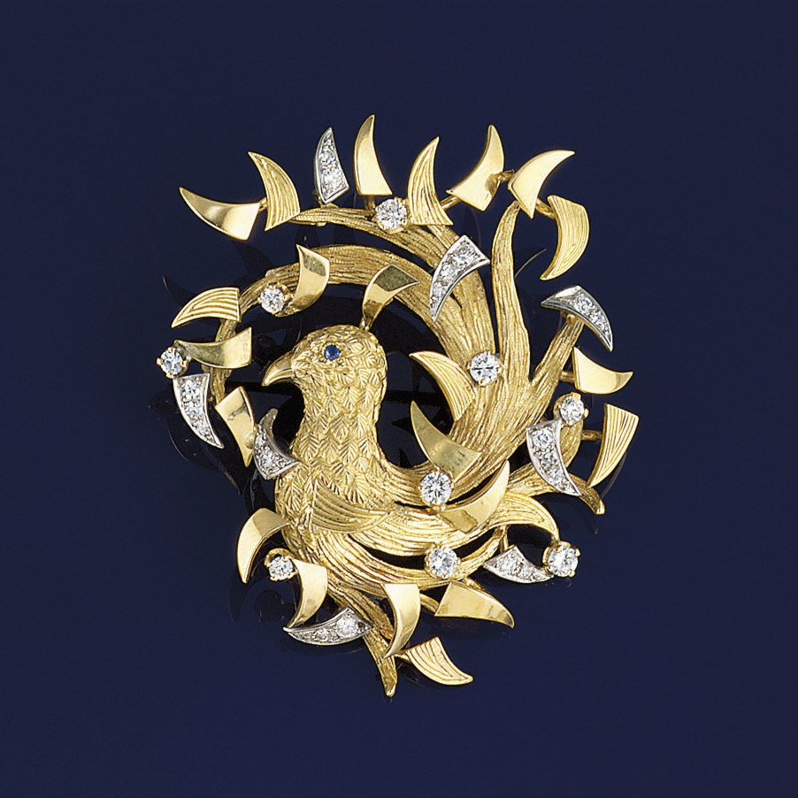 A diamond set brooch