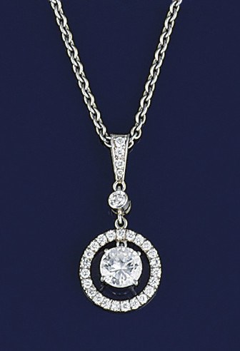 A diamond pendant