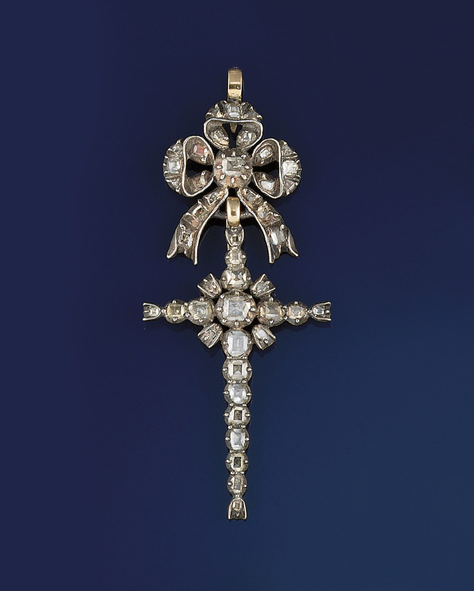 A late 18th century diamond pendant