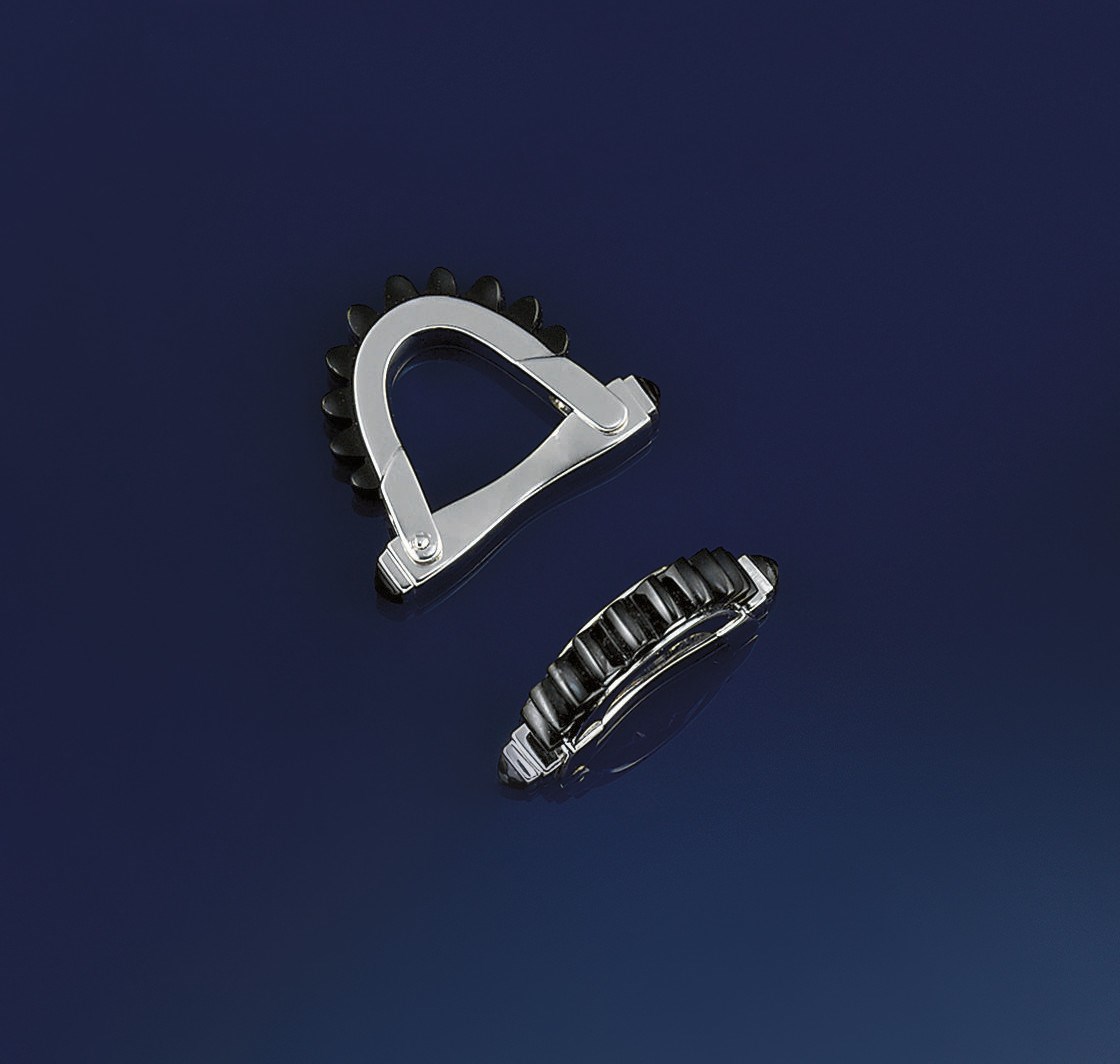 A pair of onyx cufflinks