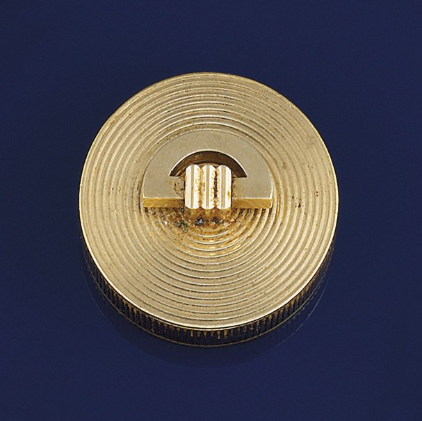A 9ct. gold pill box, by Cartier