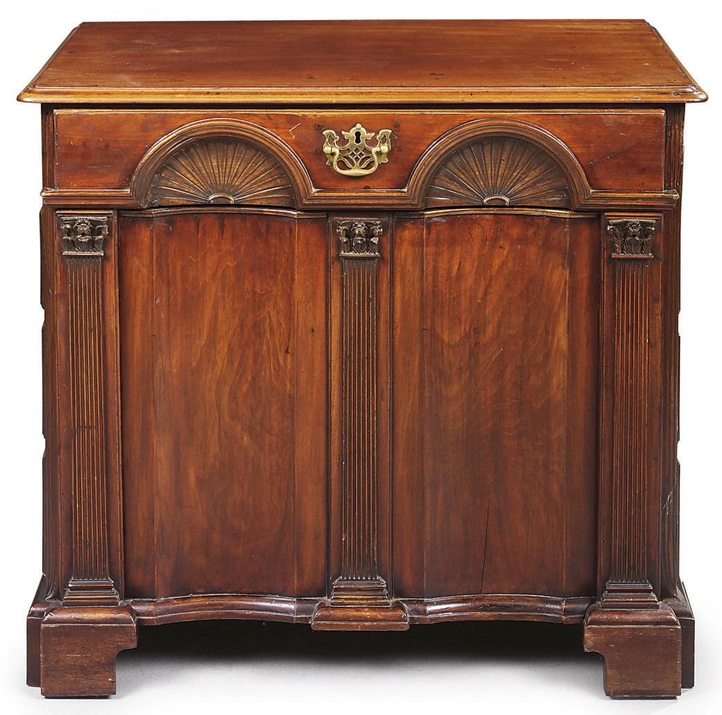 A GEORGE II MAHOGANY ARCHITECT'S DESK
