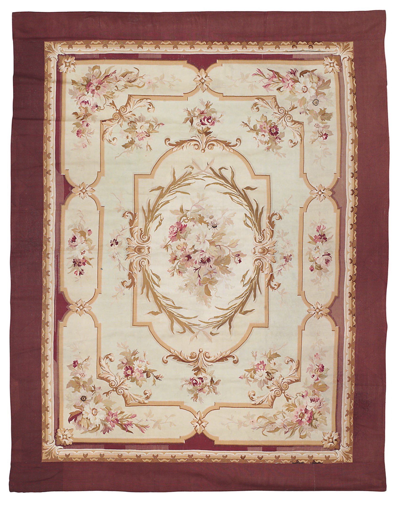 AN AUBUSSON CARPET