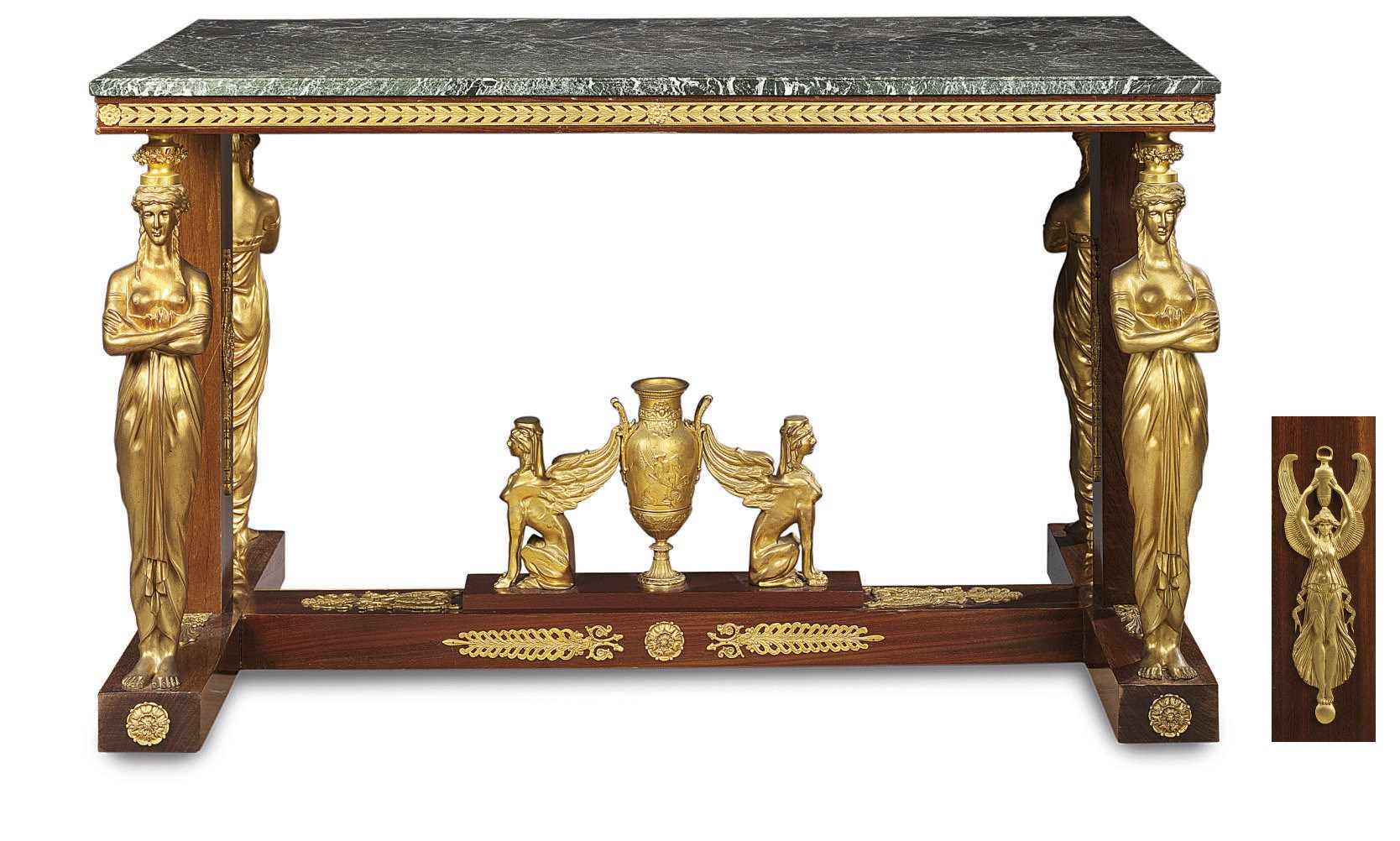 A FRENCH ORMOLU-MOUNTED MAHOGANY CENTRE TABLE
