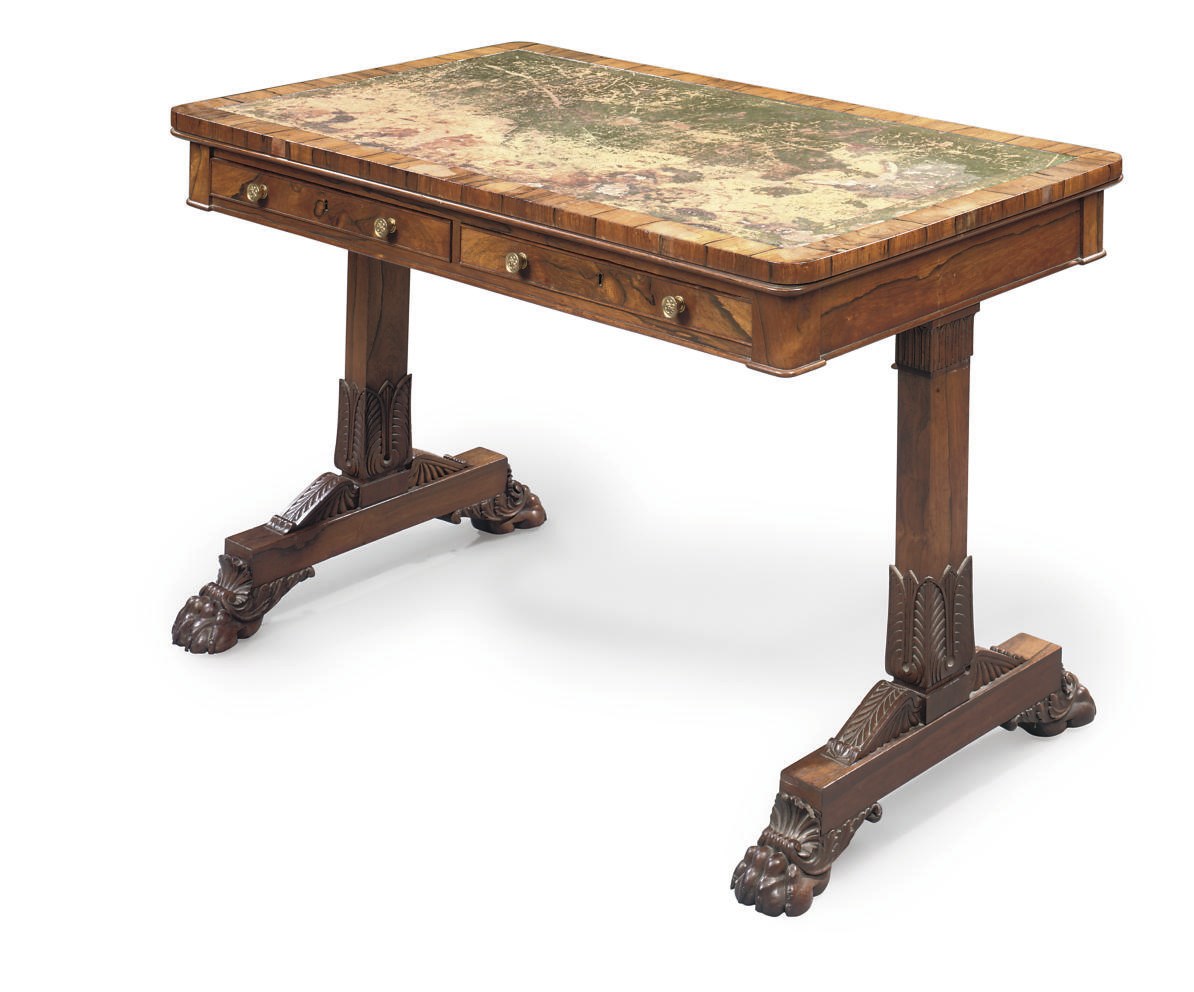 A REGENCY ROSEWOOD WRITING-TABLE