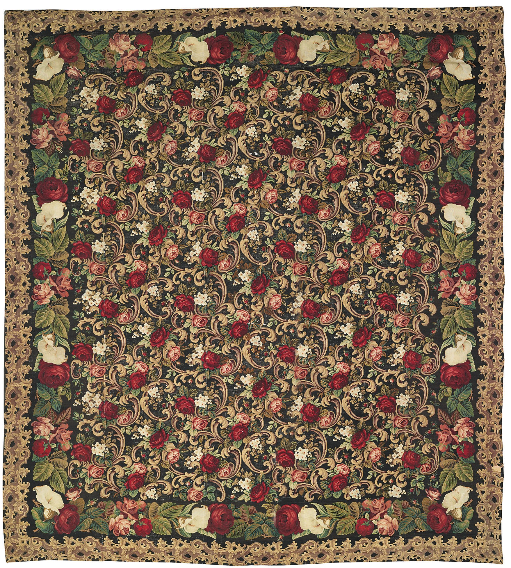 A NEEDLEWORK CARPET
