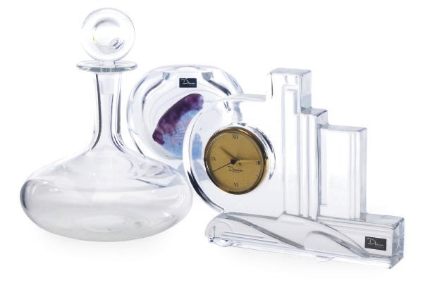 A GROUP OF FRENCH GLASS TABLE ARTICLES,