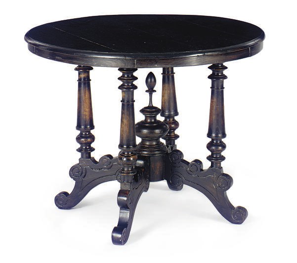 A STAINED OAK CENTER TABLE,