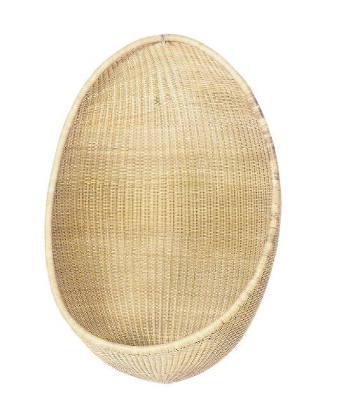 A DANISH WICKER HANGING CHAIR,