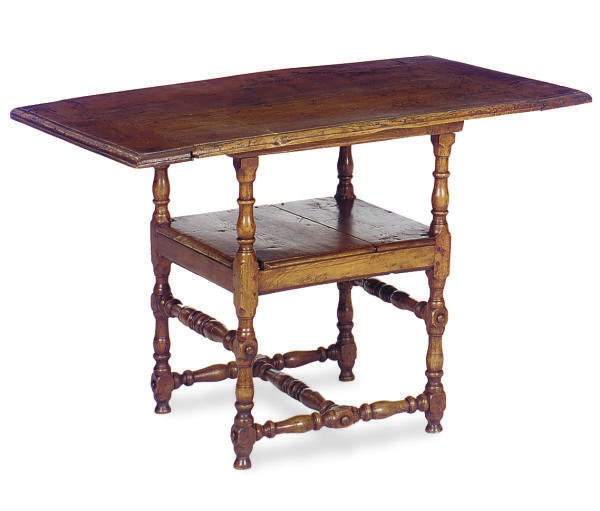 AN OAK CHAIR-TABLE,