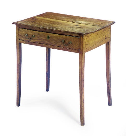 AN ENGLISH ASH AND ELM SIDE TABLE,