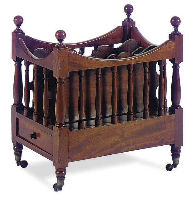 AN AMERICAN MAHOGANY CANTERBURY,