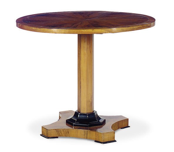 A CENTRAL EUROPEAN WALNUT AND PART-EBONIZED SIDE TABLE,