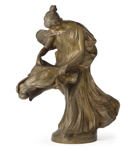 A BRONZE FIGURAL TABLE LAMP,