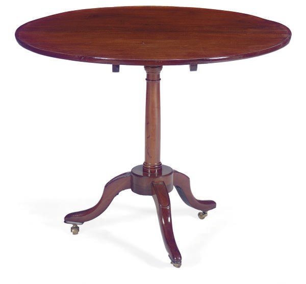 A LOUIS PHILIPPE MAHOGANY TRIPOD TABLE,