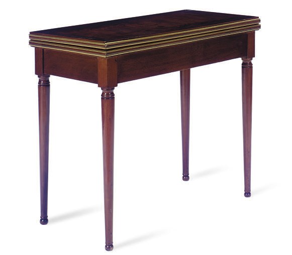 A FRENCH GILT-METAL MOUNTED MAHOGANY GAMES TABLE,