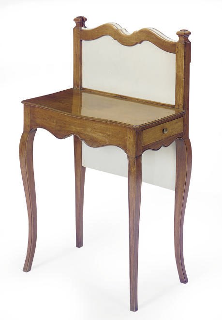 A FRENCH PROVINCIAL WALNUT WORK TABLE,