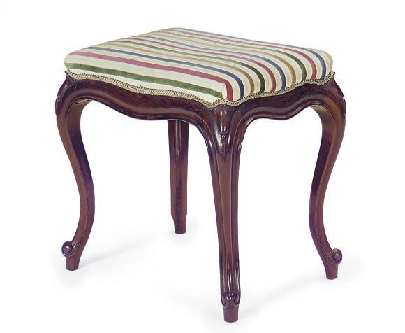 A LOUIS PHILIPPE ROSEWOOD STOOL**,