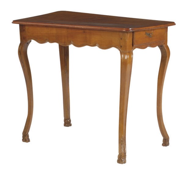 A FRENCH PROVINCIAL FRUITWOOD SIDE TABLE,