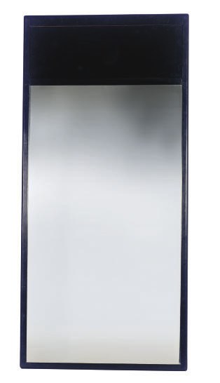 A PAIR OF LARGE EBONIZED MIRRORS,