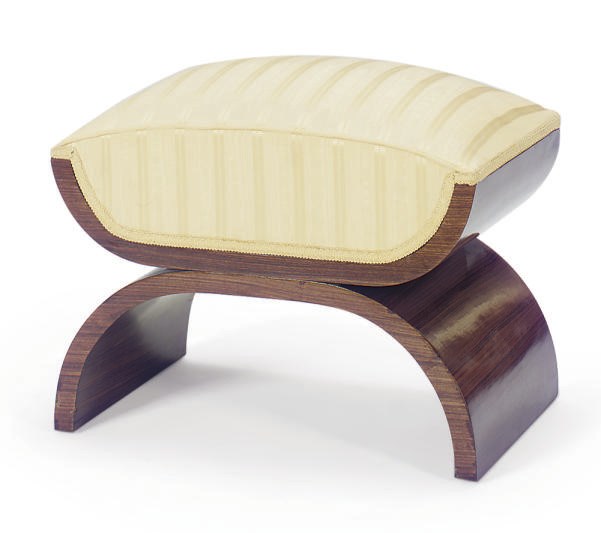 A FRENCH ART DECO ROSEWOOD STOOL**,