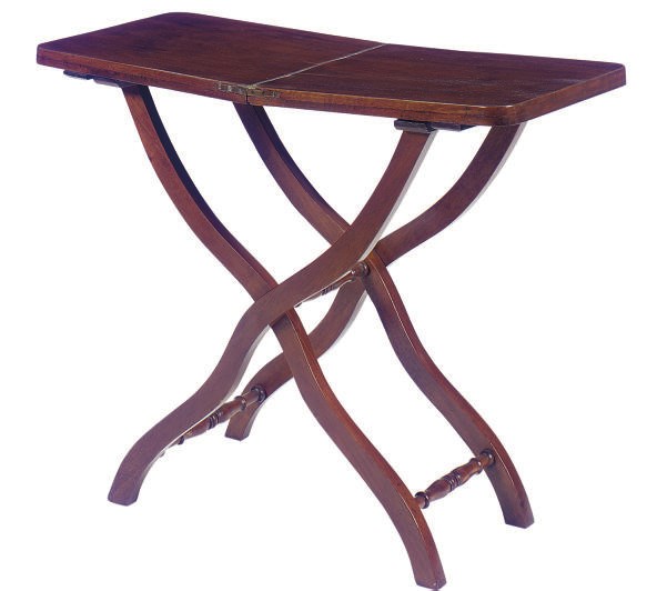A FRENCH MAHOGANY FOLDING TABLE,