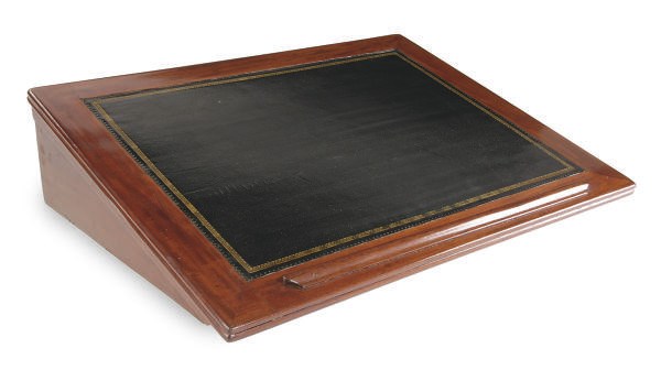 A FRENCH MAHOGANY FOLIO STAND,
