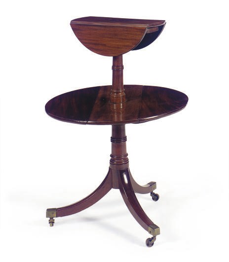 A MAHOGANY DROP-LEAF DUMBWAITER,