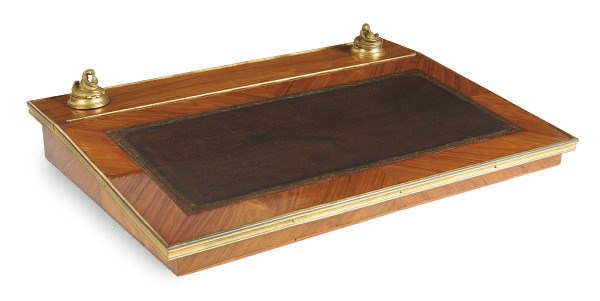 A FRENCH ORMOLU-MOUNTED KINGWOOD LAP DESK,