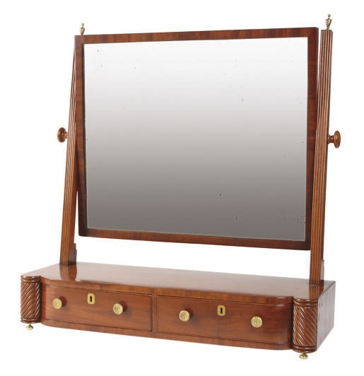 A REGENCY MAHOGANY DRESSING MIRROR,