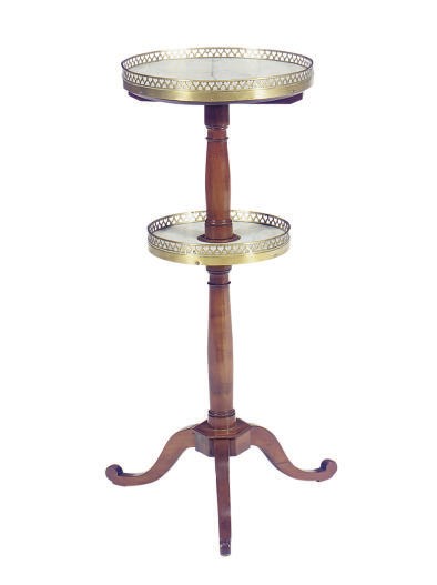 A LOUIS PHILIPPE GILT-METAL MOUNTED MAHOGANY AND MARBLE GUERIDON,