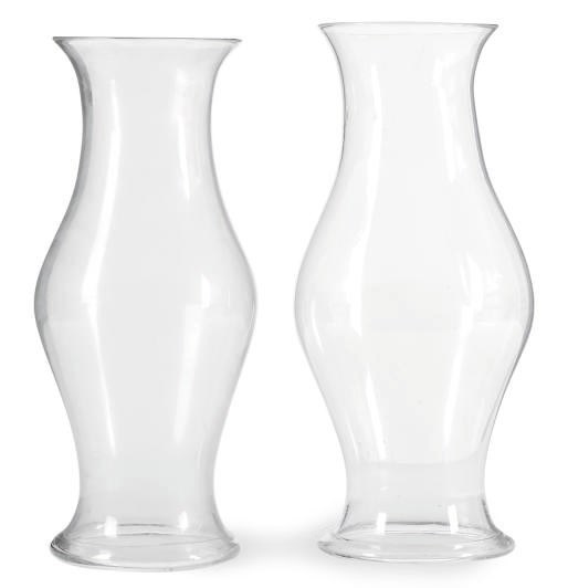 FOUR GLASS HURRICANE SHADES,