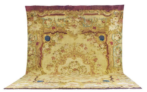 AN AUBUSSON CARPET,