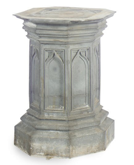 A ZINC PEDESTAL,