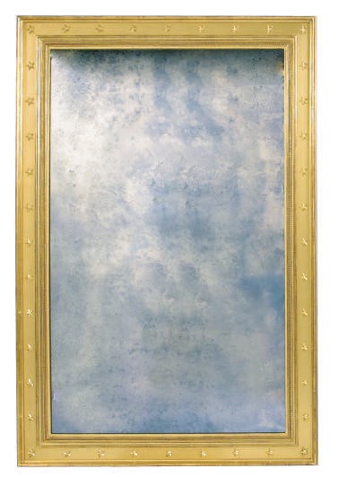 A GILTWOOD MIRROR,