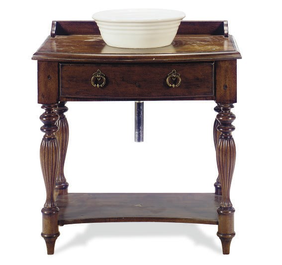 A STAINED FRUITWOOD WASHSTAND,