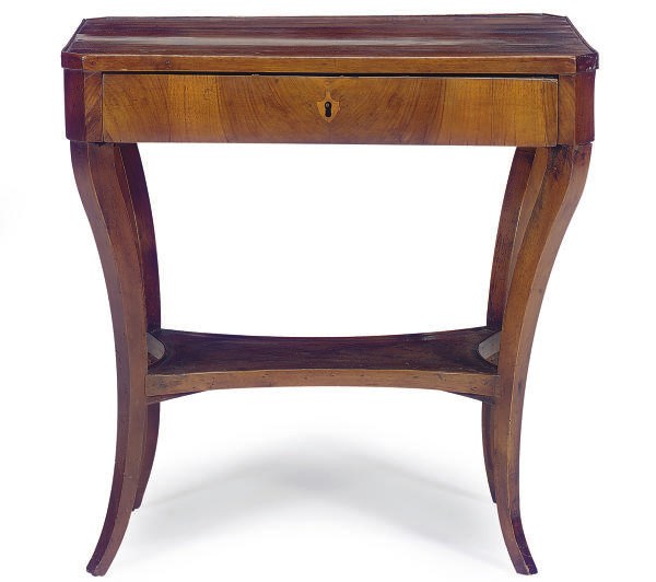 A CENTRAL EUROPEAN WALNUT SIDE TABLE,