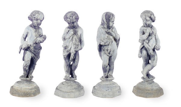 A SET OF FOUR LEAD FIGURES OF THE FOUR SEASONS,