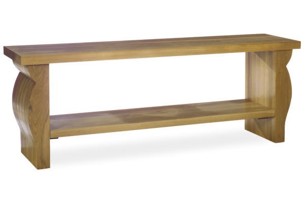 A CONTEMPORARY OAK CONSOLE TABLE,