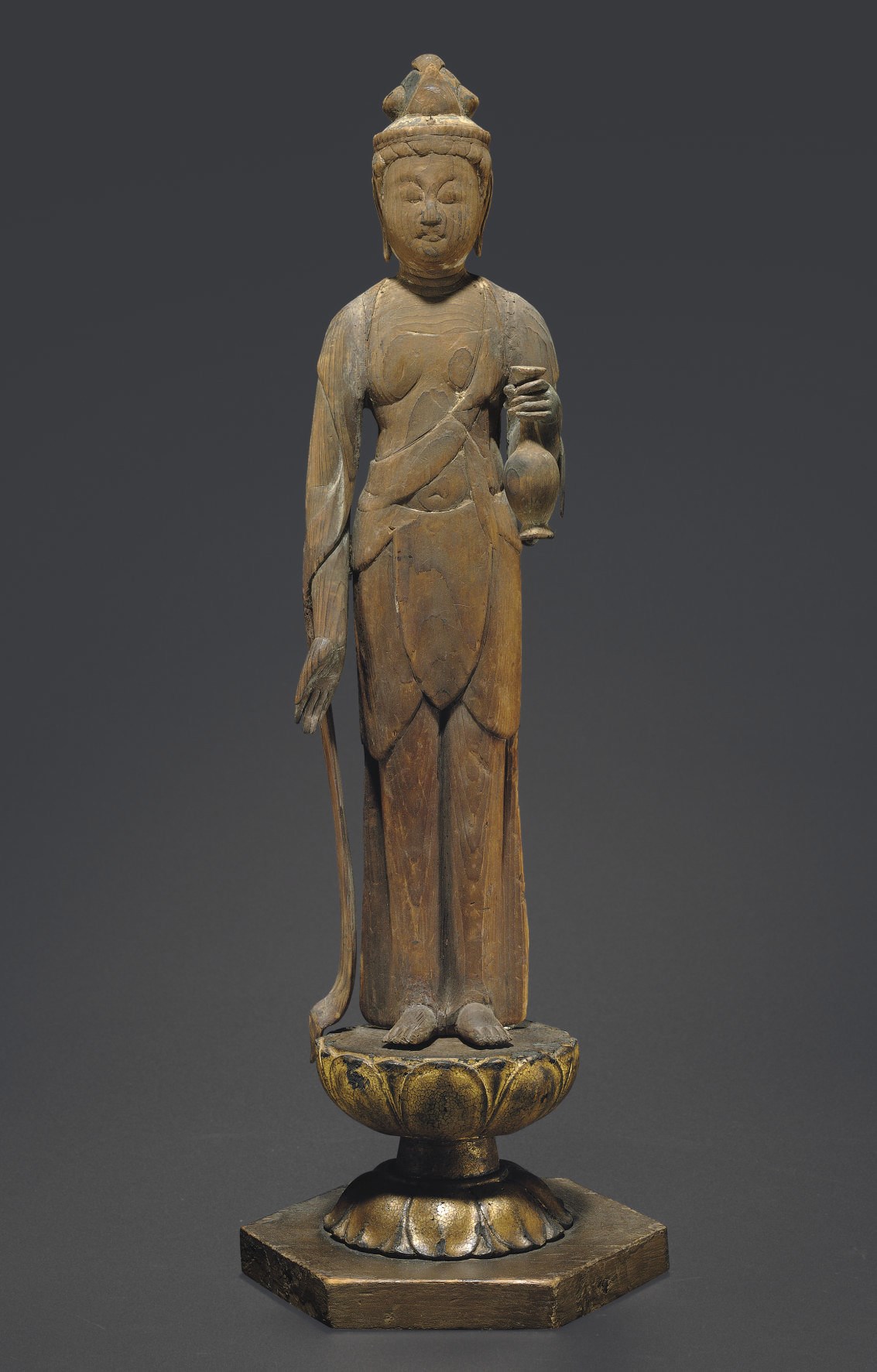 A Wood Figure of a Standing Sho-Kannon (Kofukuji Sentai-butsu)