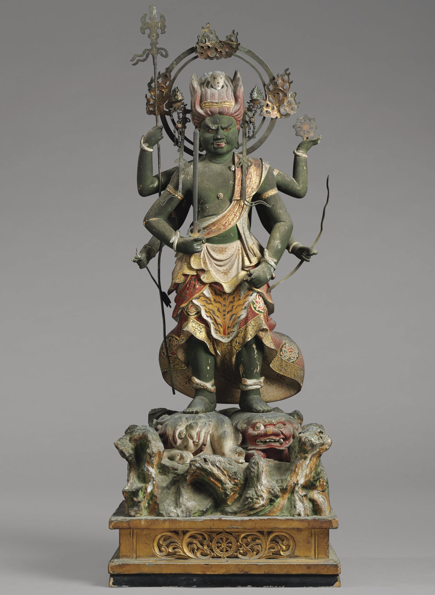 A Wood Figure of Gundari Myo-o (Kundali)