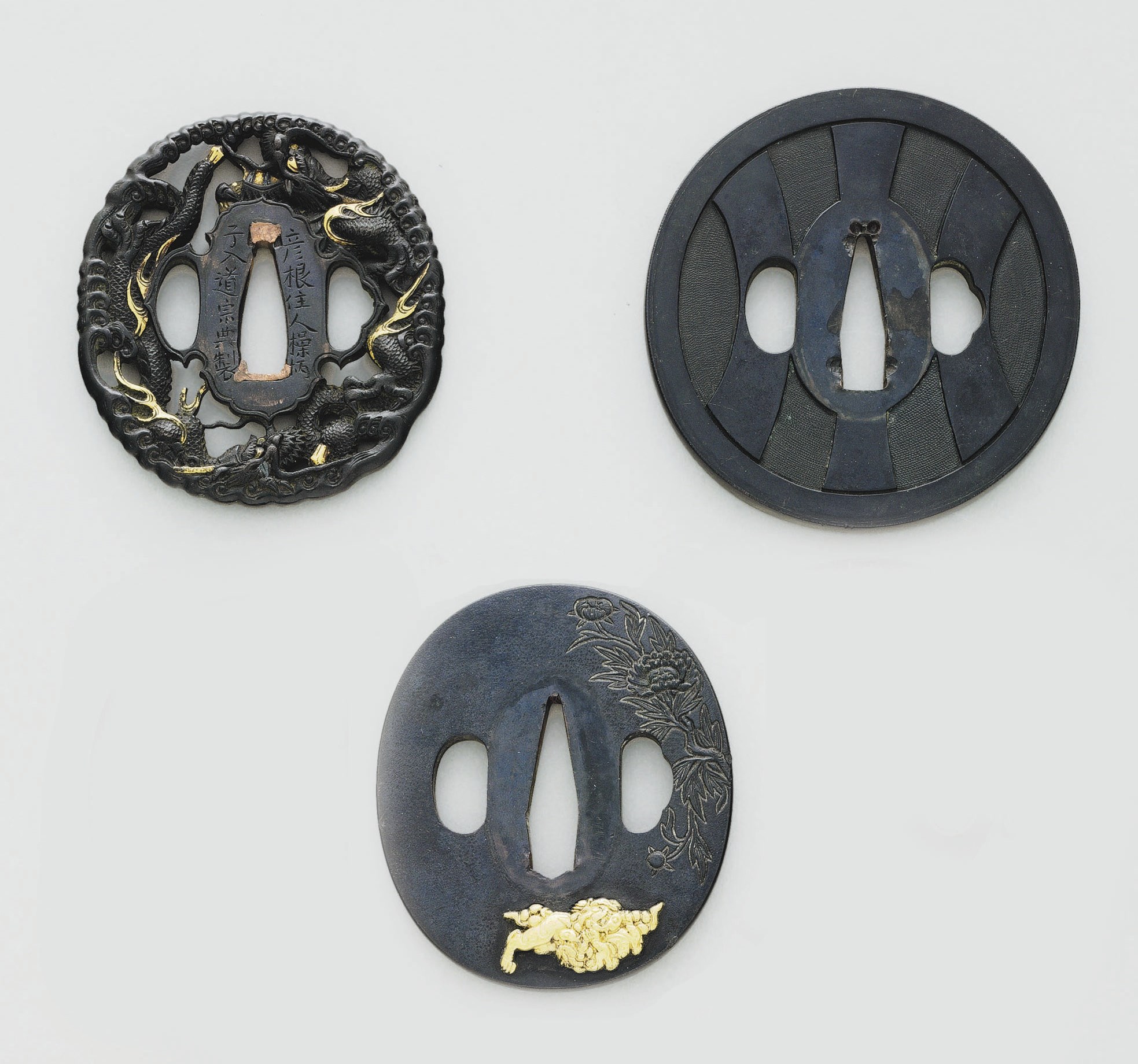 A Group of Five Kinko (Mixed-Metal) Tsuba