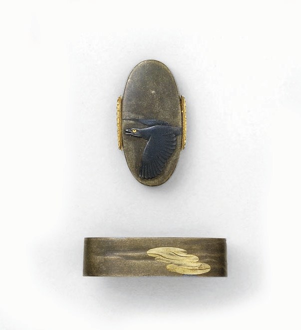 A Shibuichi Fuchi-gashira