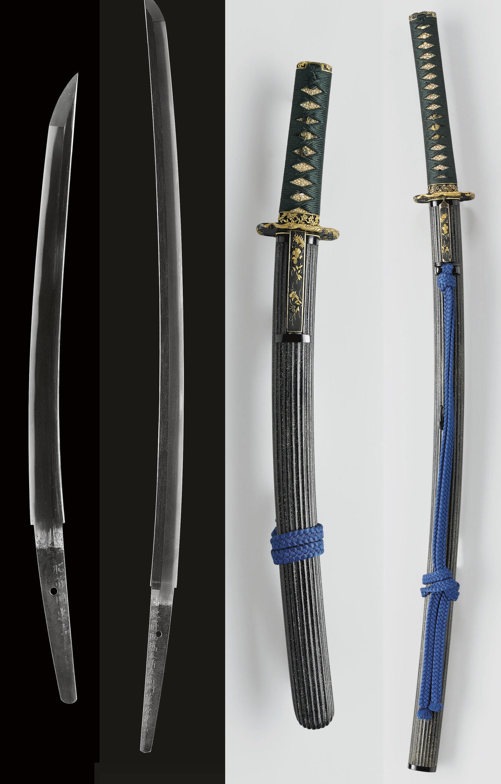 A Hizen Daisho Pair of Swords with Mounts