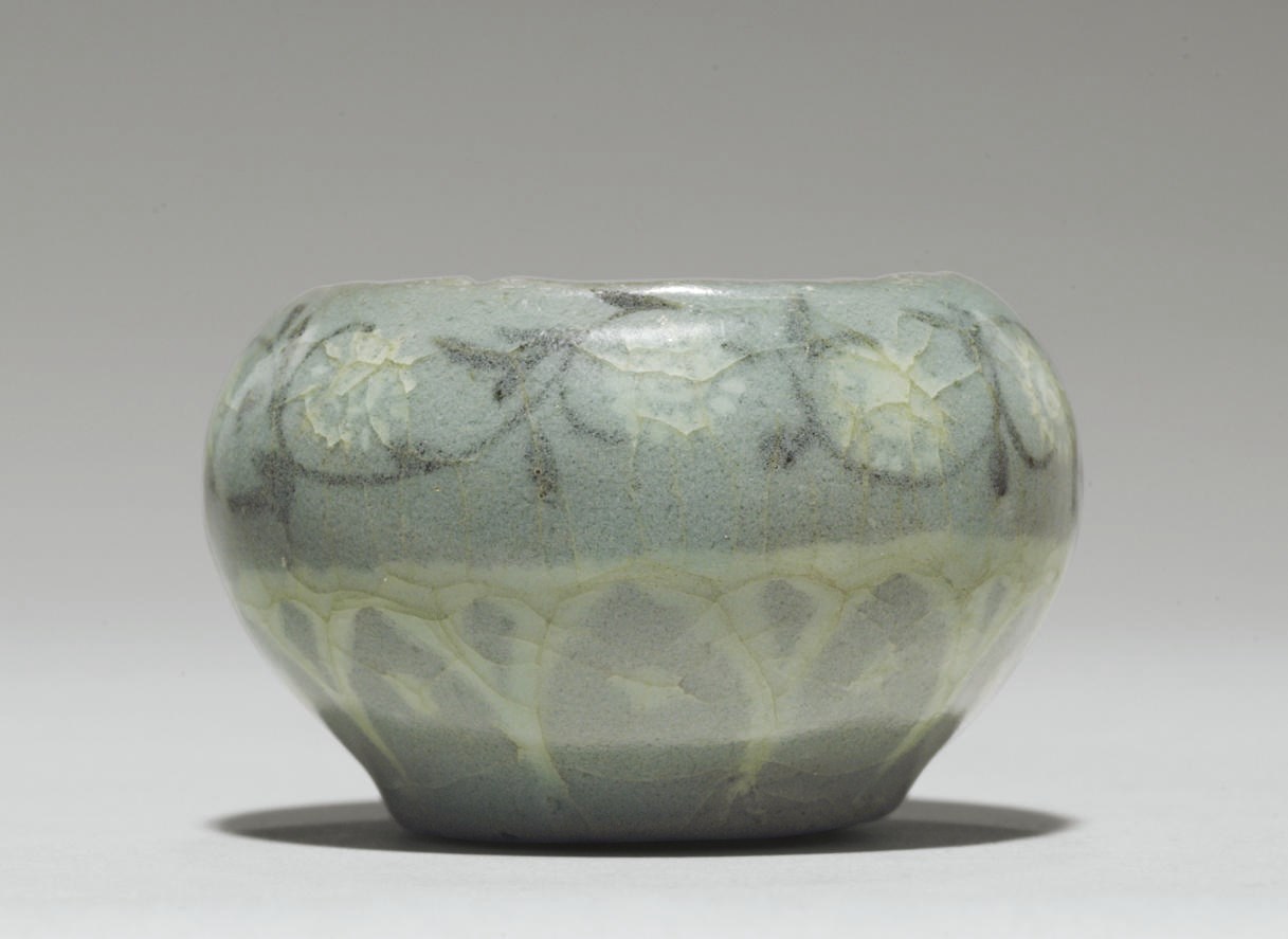 A Small Inlaid Celadon Cosmetic Jar