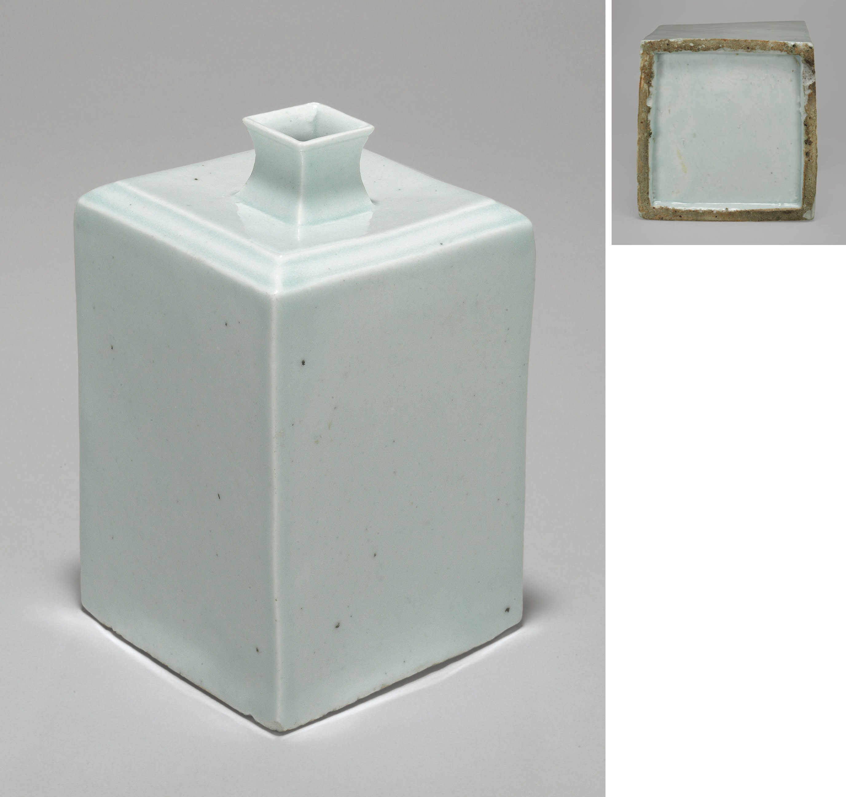A White Porcelain Square Bottle